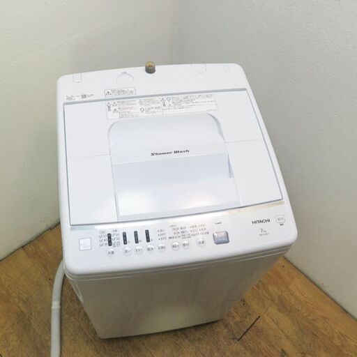 【京都市内方面配達無料】日立 2020年製 7.0kg 洗濯機 ホワイトカラー ES06