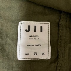 cotton100% jii カーキトップスの画像