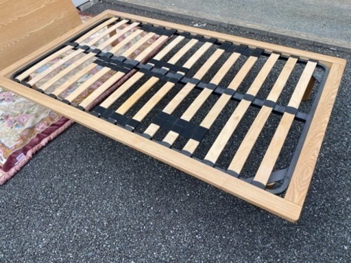 PAYPAY可　福岡市内配達無料　無印良品 ベッドフレーム セミダブルベッド