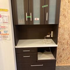 ☆中古￥21,800！【店長おすすめ】キッチンボード　家具　収納家具　幅88㎝ｘ奥行38㎝ｘ高さ181㎝　【BE183】