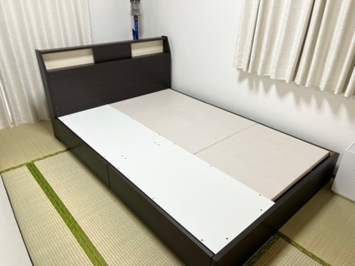 ★ジモティ割あり★  ベッドフレーム ライトブラウン H34.5×D190×W98.2 クリーニング済み TJ8160 ☆ジモティ割あり☆ ベッドフレーム ライトブラウン H34.5×D190×W98.2