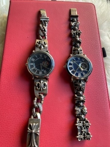 値下げ　クロムハーツ　ペアブレスウォッチ　シルバー925