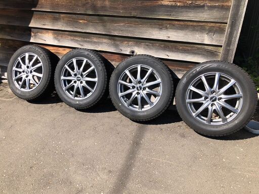 取引完了！バリ山2022年制スタッドレス＆アルミホイル！ガリ傷無し！185/60R15　４穴　フィット・アクア適合多数