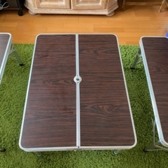 キャンプ用品　テーブル　ベンチの画像