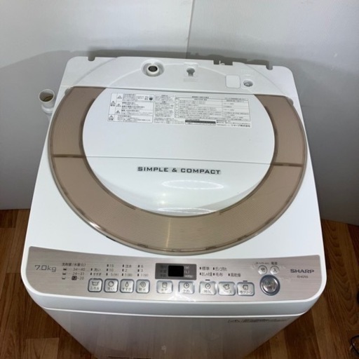 洗濯機 シャープ 7kg 2017年製 プラス4000円〜配送可能! ☆その他多数出品中！