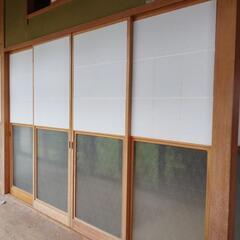 ➀ 障子戸　硝子入り障子戸　昭和レトロ