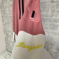 ピンク　ロンTパーカーの画像