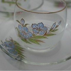 カップ＆ソーサー 5客セット/ ガラスの画像