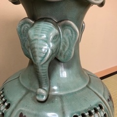 高麗青磁　壺　花瓶　海泉の画像