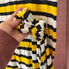 プチバトー　XS ワンピース　ボーダーの画像