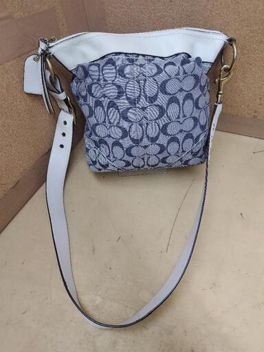 J056★COACH★シグネチャーミディアムダッフルショルダー