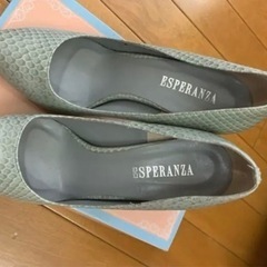 エスペランサ　パイソン風　ハイヒール　23.5㎝　一回着　美品　...