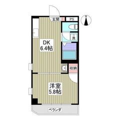💙💙《1DK》駐車場1台税込5,500円(先着順)！コンビニ徒歩圏内！フリーレント1ヶ月付き😍敷礼０！ベランダ有り！室内洗濯機置場！収納有り！お風呂＆トイレ別！💙💙 - つくば市