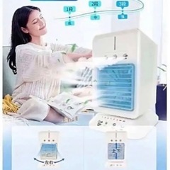 p35 ☆1台4役 多機能噴霧加湿送風機×4台 USB電源 3段階タイマー首振りの画像