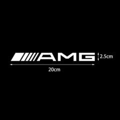 2枚セット AMG メルセデスベンツ Mercedes Benz ステッカー デカール 20cm サイド ウインドウ ホワイト 白の画像