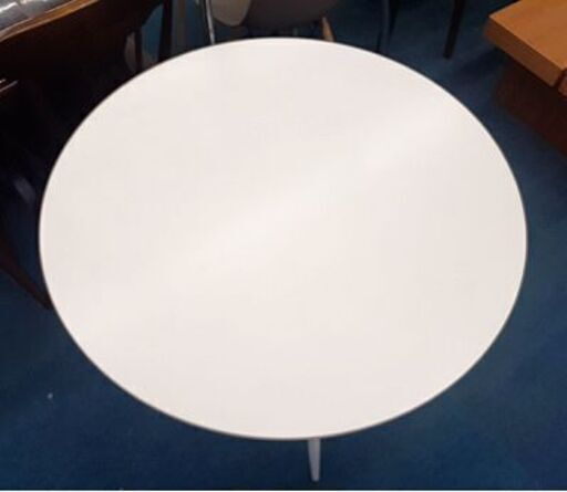 美品!!【おしゃれなカフェダイニング3点セット】マットカラー シェルチェアタイプ ラウンドテーブル 2人掛けダイニングセット 2人掛け