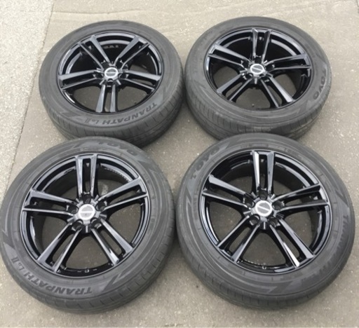 美品 レクサスLS等 社外アルミホイール バリ溝 235/50R18 TOYO 4本セット