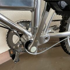 【北見市発】ノースイーグルNorthEagle折り畳み自転車ES-103 20AK39231 6段ギア 20インチ シルバー (E1705mkmY)の画像