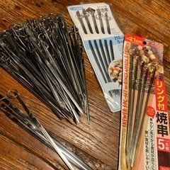 ステンレス製焼き串《新品10本＋中古約50本》