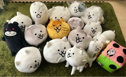 にゃんこ大戦争　BIGぬいぐるみ17体