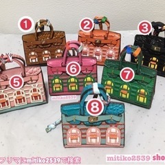 ハンドメイド 超ミニハウス バッグチャーム 超繊革PU素材
