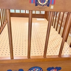 KATOJI ベビーベッド　レギュラーサイズ　ディズニー　キャスター付きの画像