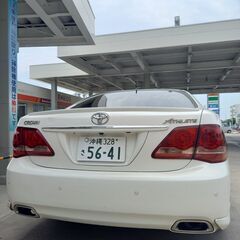 トヨタ クラウン アスリートG　純正ナビ　ＥＴＣ　バックカメラ　ブラックレザー　イージークローザー　プッシュスタート　純正アルミホイール　スマートキー の画像