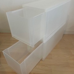 無印良品 ポリプロピレンストッカー 2段 キャスターなしの画像