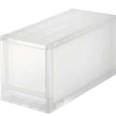 無印良品 ポリプロピレンストッカー 2段 キャスターなしの画像