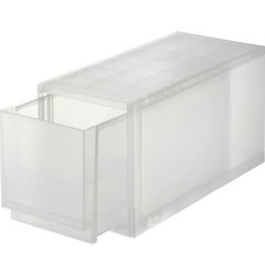 無印良品 ポリプロピレンストッカー 2段 キャスターなしの画像