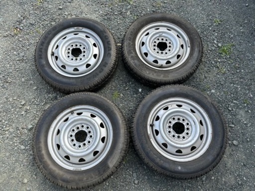 No.771 13インチ 155/70R13 HANKOOK スパイク 冬 4本セット 100 110 114.3 ＋40 12H マルチホイール