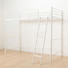 ニトリ　ロフトベッド　白　シングル