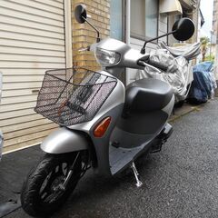 レッツ4　FI　4スト　CA45A　タイヤ前後新品　サイドスタンド・前カゴ付の画像