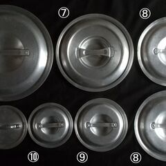 個別購入可　鍋4種　寸胴　半寸胴　片手浅型鍋　円付鍋 フタ6種7個 その②の画像