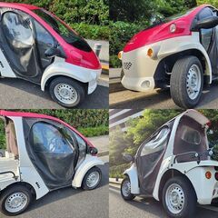 ☆超小型EV《 TOYOTAコムス B・COM 》デッキ仕様 後期型 チェリー＆ホワイトパール キャンバスドア 3.7万km☆東京都大田区【下取OK】の画像