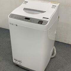 高年式!2021年製!SHARP/シャープ コンパクト全自動洗濯乾燥機 洗濯5.5kg/乾燥3.5kg ES-TX5F-S 穴なし槽 中古家電 店頭引取歓迎 R7231)