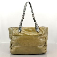 COACH コーチ エナメルレザー  肩かけショルダー トートバッグの画像