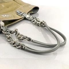 COACH コーチ エナメルレザー  肩かけショルダー トートバッグの画像