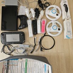 Wii U+ボード+コントローラー+ヌンチャク+リモコン+太鼓+...