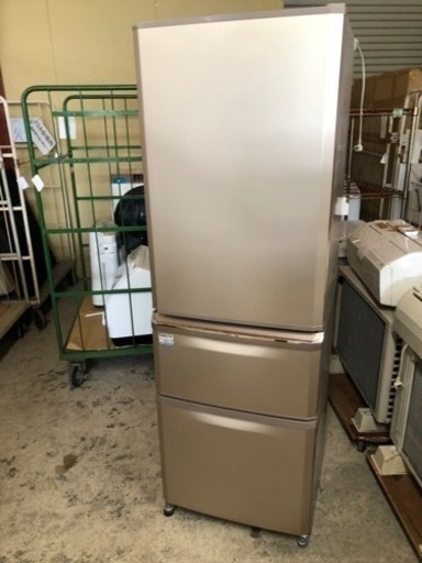 北九州市内配送無料　保証付き 三菱電機 MITSUBISHI ELECTRIC MR-C37Y-P [冷蔵庫 Cシリーズ （370L・右開き） 3ドア シャンパンピンク]