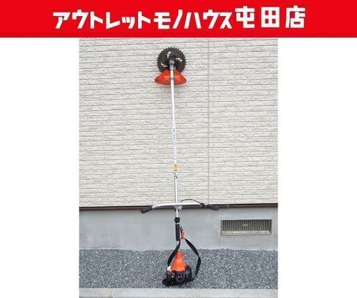 タナカ エンジン刈払機 混合ガソリン TBC-230 草刈機 草刈り機 肩掛け式 動作確認済 ☆ 札幌市 北区 屯田