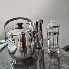 ステンレス器（ジャグ・アイスペール・フレンチプレス）３点セット