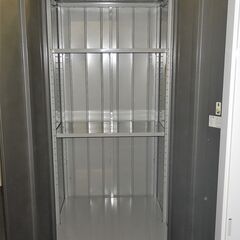 【ジモ取引終了7/1】≪T257ジ-⑤≫ イナバ物置 ドア型収納庫 幅90x奥行90 型番BJX-099E? アイビーストッカー 観音開き戸 屋内使用/分解保管 現状品の画像