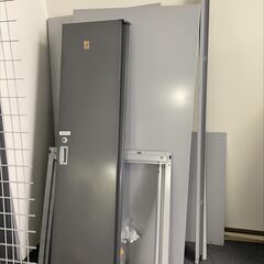 【ジモ取引終了7/1】≪T257ジ-⑤≫ イナバ物置 ドア型収納庫 幅90x奥行90 型番BJX-099E? アイビーストッカー 観音開き戸 屋内使用/分解保管 現状品の画像