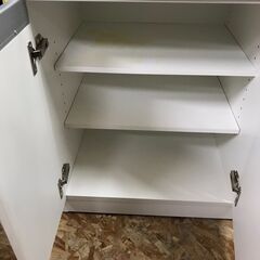 キッチンボード　食器棚　三枚扉　ホワイト　ニトリ　クリーニング済　貝塚市　二色浜