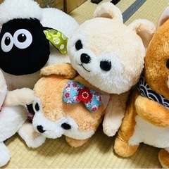バラ売り出来ます　豆柴三兄弟　ひつじのショーン　おっきなぬいぐるみ