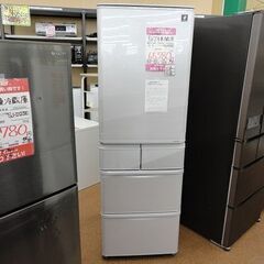 【店頭受け渡し】シャープ　左右両開き 5ドア 冷凍冷蔵庫　SJ-P411D　412L　2018年製　中古品