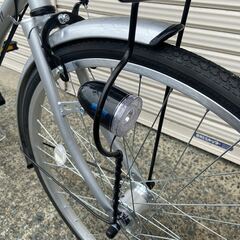 新品★未使用　ママチャリ　オートライト　 26インチ　シマノ製6段変速  シルバーの画像