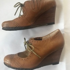 値下げ　7.3㎝ヒール　革靴の画像