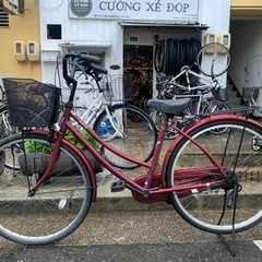 ??　ママチャリ　２６インチ　赤　配達可能